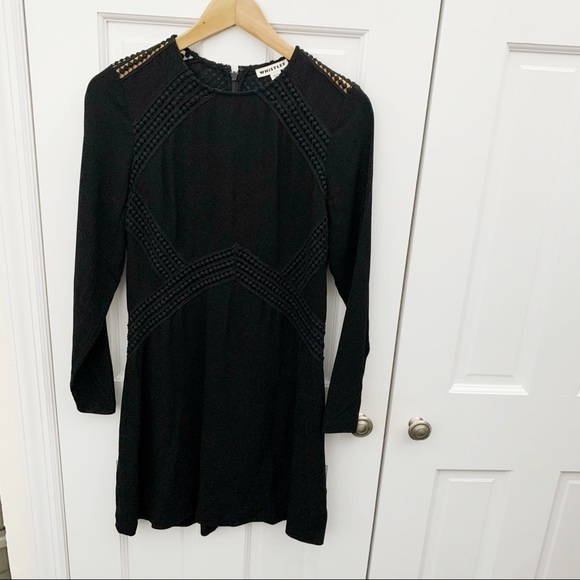 Whistles Black Mini Dress - Picture 1 of 7
